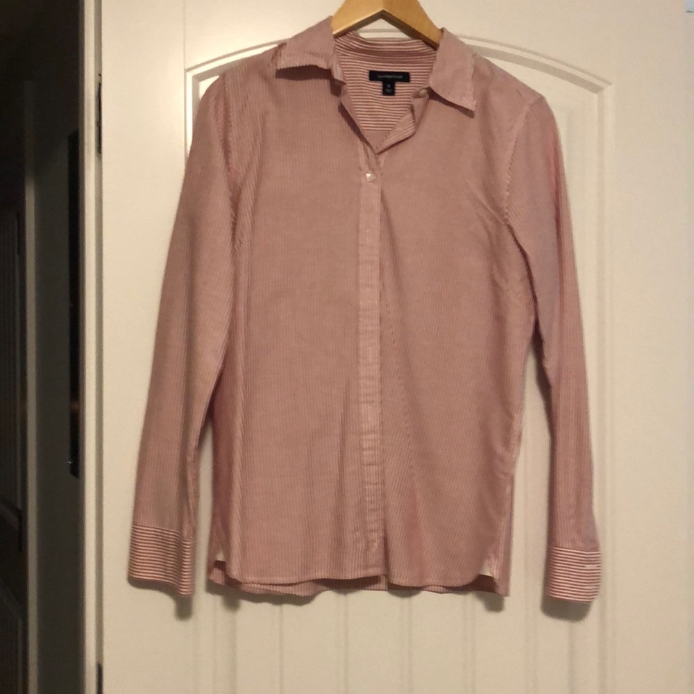 Lands’ End striped button down shirt